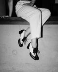The Marion Mambo Trainer in Cuban Heel -- Genuine Leather