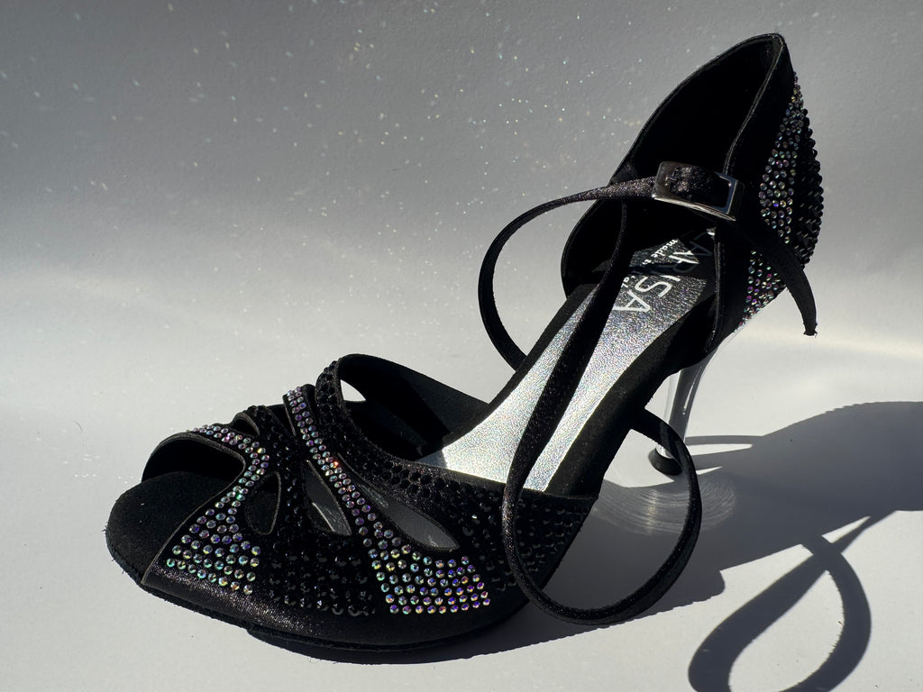 Ana with Swarovski Crystals, 3.34 in stiletto heel